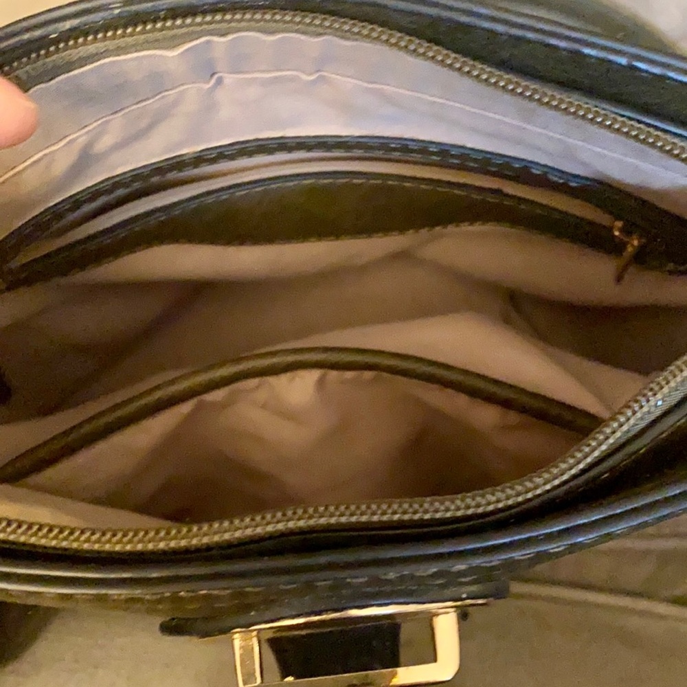 Crossbody Vegan Leather Purse Dark Olive Green - Picture 13 of 16